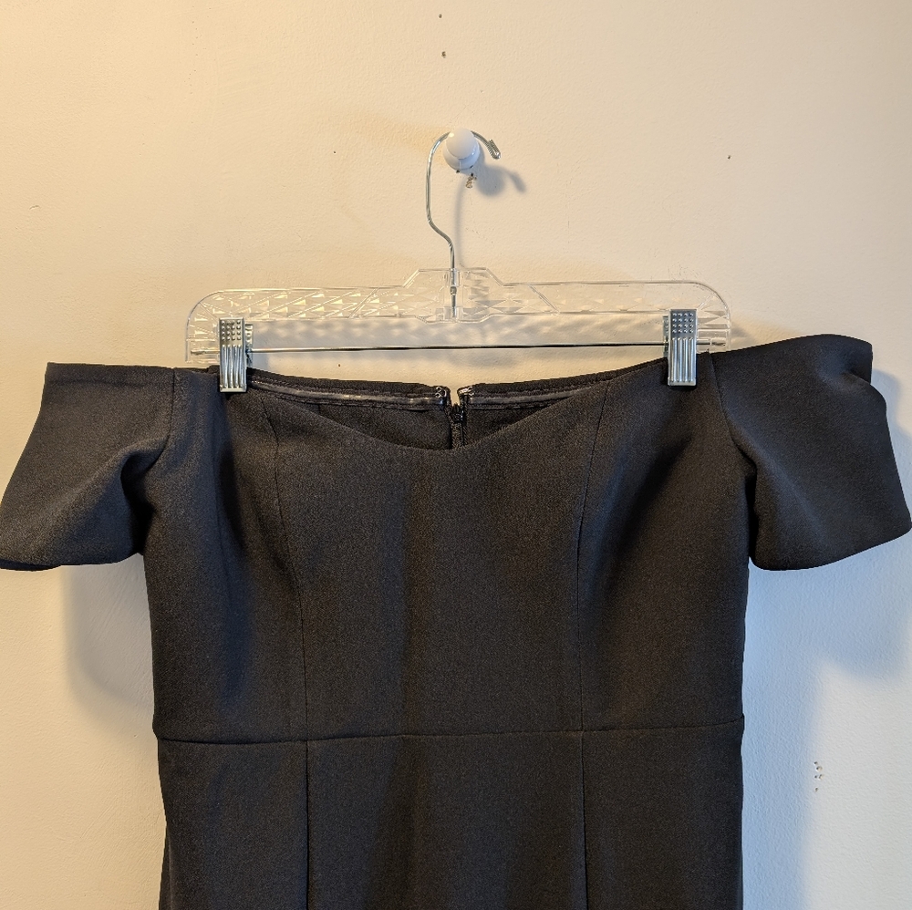 BHLDN Off‑Shoulder Black Formal Dress • Women’s L • Elegant Evening Gown - Picture 13 of 14
